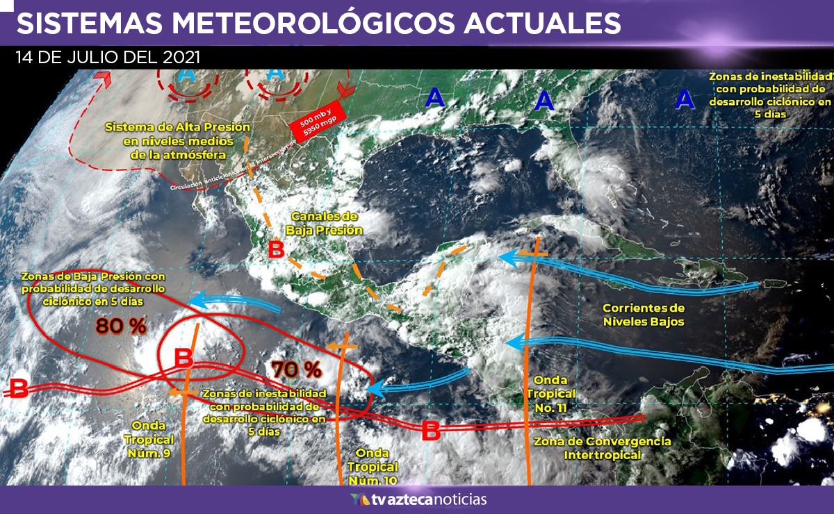 Clima en México 14 de julio: Onda tropical llega al sureste - Vimarsana News